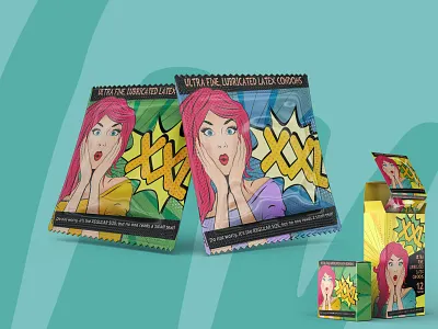 Design concept for condom packaging branding branding design design design concept designideas designinspiration illustration packaging pop art