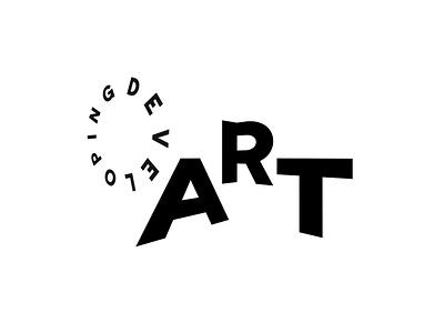 Dev Art Logo / The space 2d 3d art black blackwhite dev developing experimental font independent logo logo 2d logo design organization performing arts space studio werock