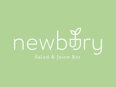 Logo Design: Newbury Salads branding flat design identity logo logo a day logo design minimal salad bar salads whimsy