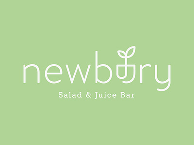 Logo Design: Newbury Salads branding flat design identity logo logo a day logo design minimal salad bar salads whimsy
