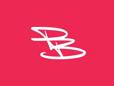 Monogram for artist: Palavics Beny adobe brand mark hand lettering lettering lettering artist lettering artist for hire logo logo signature logomark logotype monogram