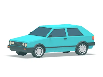 Compact Car 3d 3dmodel blender car lowpoly model render