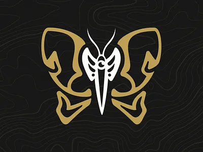 Revival apparel bones branding butterfly logo occult skeleton wings