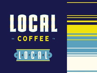 Local Coffee Exploration brand identity coffee custom type local lockup logotype rebrand san antonio texas wip