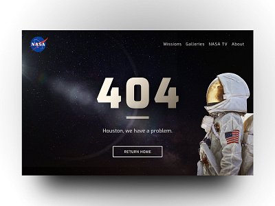 DailyUI 008 - 404 page dailyui dailyui 008 nasa space space design