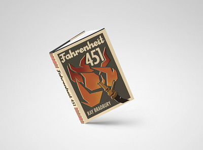 Fahrenheit 451 Book Jacket book cover design graphic design illustration packagingdesign
