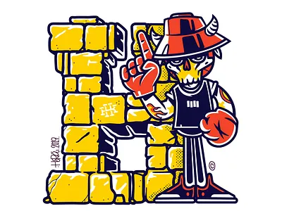 Letter H mascot character charactersdesign design digital painting dribbble drips graffiti hera illustration lettering typography vector
