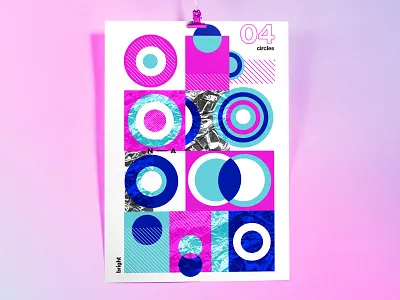 Shape play blue bold bright circle design graphic design illustration pattern art poster poster art poster design retro shape shapes texture trippy visual art waves