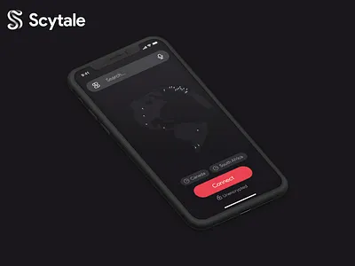 Scytale Mobile App 3d app design earth ui ux vpn