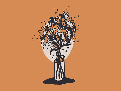Flowers design flower flowers illustration minimal procreate texture vase