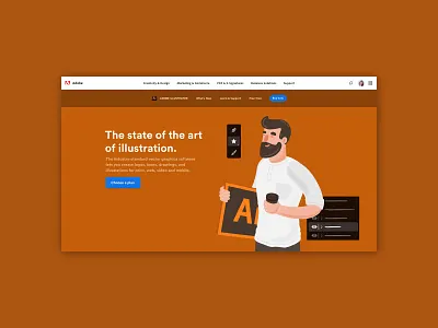Hero Adobe Illustrator adobe adobe illustrator branding character character design hero illustration hero image illustration ui vector