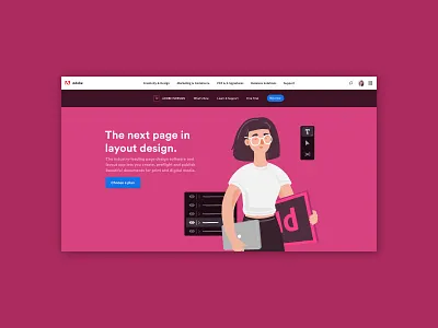 Hero Adobe InDesign adobe adobe indesign branding character character design hero illustration hero image illustration ui vector