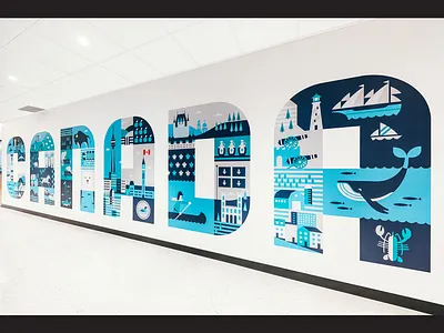 Uptake Canada Mural canada illustration mural office vector