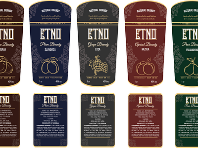 Etikete Artboard brandy label design label design