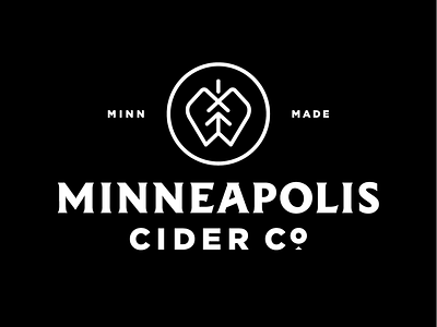 Minneapolis Cider Logo art black branding clean color design flat graphic design graphic illustration icon identity illustration lettering logo logotype minimal type typography vector