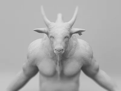 Bull of Minos 3d aesthetic after effects animation art cinema 4d clean color composition creative design illustration motiongraphics photoshop zbrush