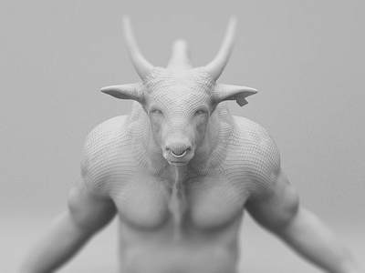Bull of Minos 3d aesthetic after effects animation art cinema 4d clean color composition creative design illustration motiongraphics photoshop zbrush