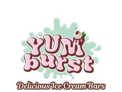 Yumburst Logo branding debut shot design flat illustration lettering logo typography vector