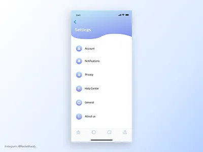 #DailyUI 007 app design application challenge daily ui dailyui design settings settings ui ui ux