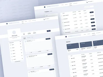 Stellar Copy Trading Wireframes assets blockchain blue challenge crypto crypto app crypto currency market portfolio social stellar trades trading ux wireframe xlm