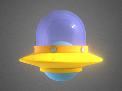 Low Poly UFO 3d alien c4d cinema 4d dammne design illustration ship space ship ufo ufos yellow