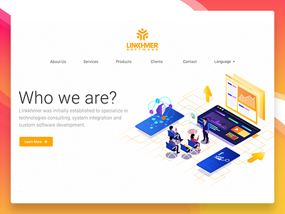 IT company homepage concept it company photoshop template web design
