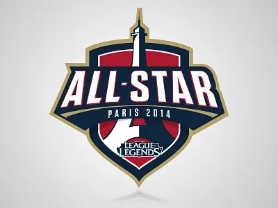 2014 League of Legends All Star Logo esports leagueoflegends logo design paris typography