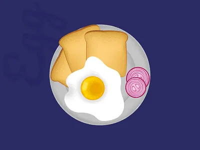 Omelette behance bread dribbble egg illustration omelette onion