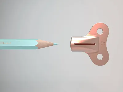 copper pencil sharpener cool stuff design industrial design pencil pencil sharpener productdesign productidea render rendering