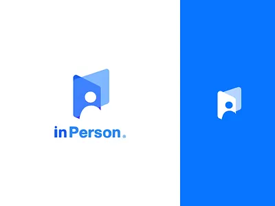 InPerson Logo blue graphic design logo logo design task ui visual design