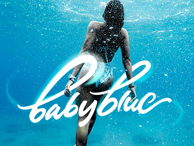 Baby Blue art artist brush brushpen brushscript calligraphy customtype design graphic lettering logo logotype signature type typography