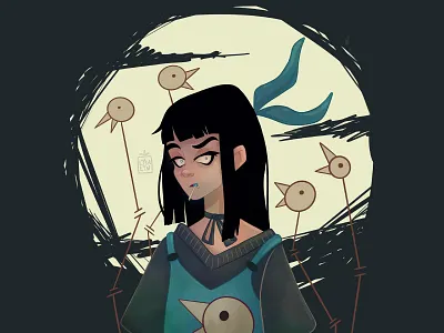 Girl with candy 🍭 art can art candy cartoon cg character character design concept design fantasy girl illustration ios ipad pro modern portrait procreate ps sketch ui