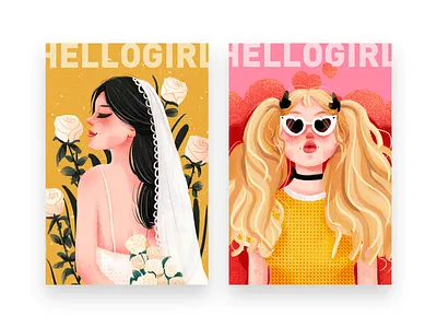 hello girls-01 illustration