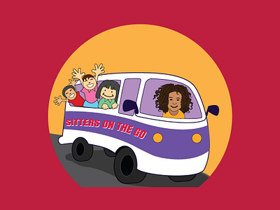 Baby Sitters Logo applepencil behance branding cartoon character cartoon portrait digital art dribbble illustration ipadpro logo procreate app