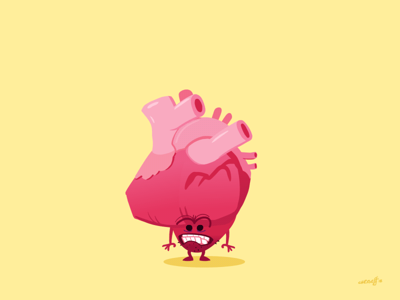 Animation Collab “Atemlos” - Heart Attack 2d animation 2d character animation charachter design chriseff