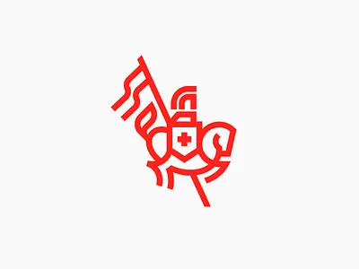 Knight animal branding design flag horse human identity illustration knight logo logomark man mark minimal spartan symbol warrior