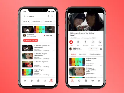 YouTube Material Design Redesign app design google material design mobile ux ui youtube