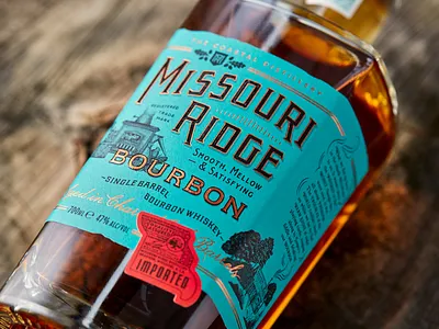 MISSOURI RIDGE BOURBON 2 branding craft design distillery handdrawn label lettering logo type typography vintage