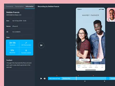Marvel User Testing player recording ui user testing ux webcam