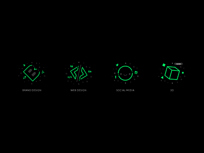 Services Icons | THANATOS Digital 2.0 3d 3d icon brand design graphic design icon icon a day icon design icon pack icon set icons icons design icons pack icons set line icon line icons minimal icon minimal icons social media thanatos digital agency web design