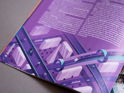 Illustration for Autostadt magazine city future graphic illustration isometric magazine modern print vector