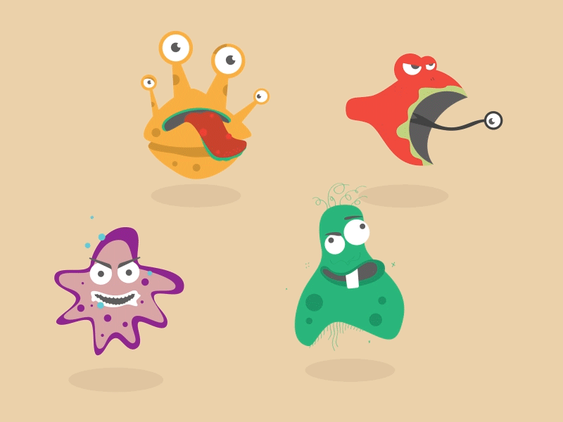 Viruses after effects animation icon illustration motion motion animation motion graphics vector