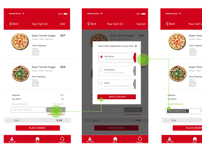 Design Consideration - Apply your coupons app design ui ux