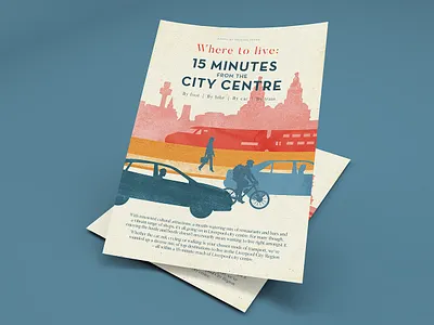 Magazine intro page - location guide city editorial editorial design editorial layout illustration illustration art intro layout layout design magazine magazine design silhouette skyline texture transport