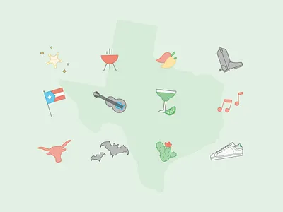 Sirius Decisions Summit Icons austin austin texas bat bats bbq bull cactus chili chili pepper cowboy cowboy boots grill margarita music notes prickly pear stan smith stan smith sneaker texas texas flag texas longhorn