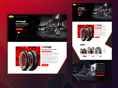 Bike Tyre Landing Page adobe xd auto automotive bike design invitation motor bike ui ux
