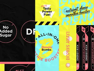 Bb Dribbble 17 blender bomb energy flavorful granola hazmat neon nuclear pop warning