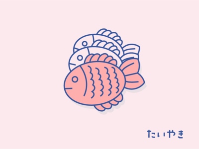 Taiyaki food illustration japanese food taiyaki たい焼き
