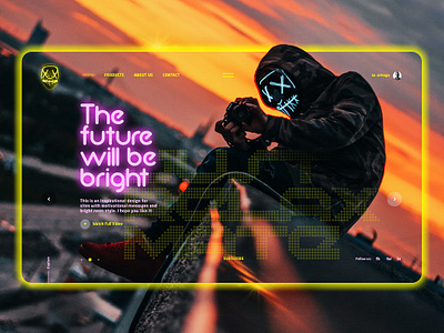 Neon branding design diseño gráfico graphic design inspiration interaction interface landingpage logo mask neon pop template uidesign uiux vector web web design website
