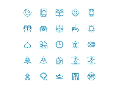 Ramdhan Icons icon iconography iconset iconsets line ramadan ramadhan ui